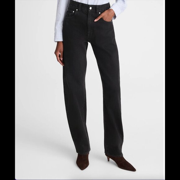 Madewell Cropped Balloon Jean Black wash Size 31P - Picture 1 of 16